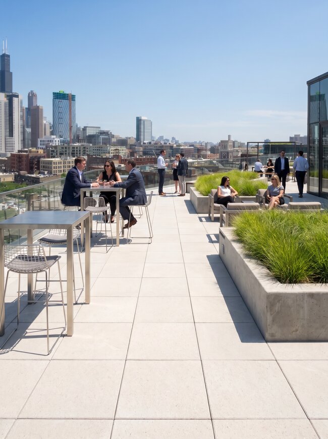 ROOFTOP: Taras na dachu w centrum biznesowym Chicago